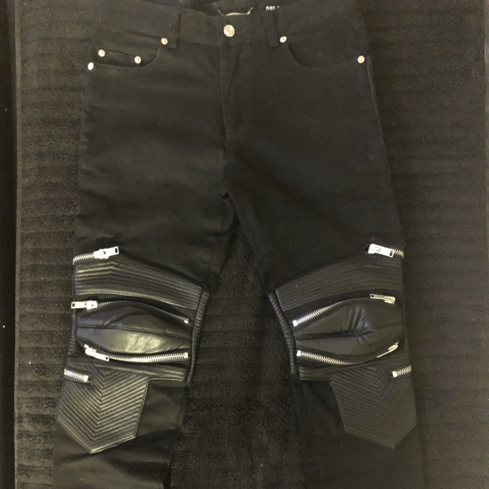 Saint Laurent SLP Zipper Biker Jeans
